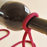 Load image into Gallery viewer, Suspended Rope Wine Bottle