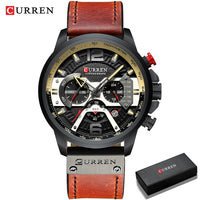 Load image into Gallery viewer, Military Leather Chronograph Wristwatch