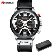 Load image into Gallery viewer, Military Leather Chronograph Wristwatch