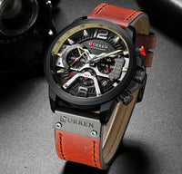 Load image into Gallery viewer, Military Leather Chronograph Wristwatch