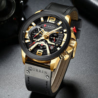 Load image into Gallery viewer, Military Leather Chronograph Wristwatch
