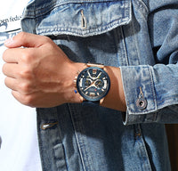 Load image into Gallery viewer, Military Leather Chronograph Wristwatch
