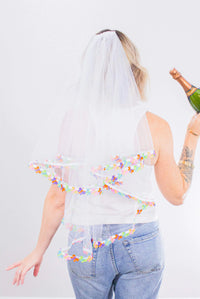 Load image into Gallery viewer, 90's Retro Butterfly Bachelorette Party Veil