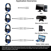 Load image into Gallery viewer, Led Light Wired Gamer Headset