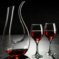 Load image into Gallery viewer, Crystal U-shaped 1500ml Wine Decanter